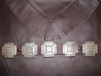 Western Distressed Silver Crosses Leather Dog Coat 4 small