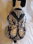 Silver Sequined Butterfly Dog Clothes 1 small