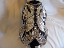 Silver Sequined Butterfly Dog Clothes 4 small