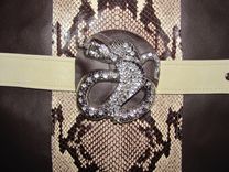 Python Belted "Python" And Leather Dog Coat. 1 small