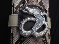 Python Belted "Python" And Leather Dog Coat. 5 small