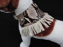 Brown/Black Or Pink Python Dog Collar 1 small