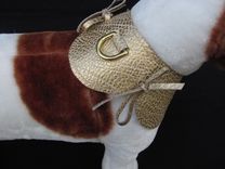 Scalloped Leather Dog Collar 1 small