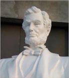 Custom Lincoln Memorial Statue, for USS Abraham Lincoln (an aircraft carrier in the US Navy fleet).  6 small