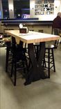 Reclaimed Bowling  Alley Cafe Tables For Comix At The Mohegan Sun Casino In Uncasville, Ct 3 small