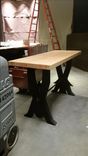 Reclaimed Bowling  Alley Cafe Tables For Comix At The Mohegan Sun Casino In Uncasville, Ct 5 small