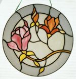 Stained Glass Floral Round Window 1 small