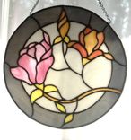 Stained Glass Floral Round Window 2 small