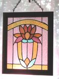 Art Deco Lily Stained Glass Window 1 small
