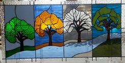 Four Seasons Stained Glass Transom 1 small