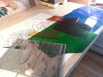 Four Seasons Stained Glass Transom 3 small