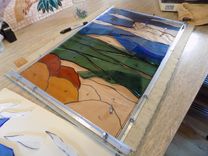 Ocean And Seagull Stained Glass Window 4 small