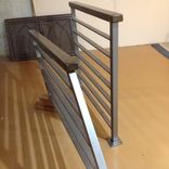 Horizontal Slat Railing Brushed Steel 5 small