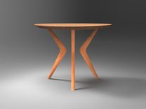 Custom Side Table, Guitar Pick Top With Boomerang Legs 3 small