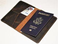 Jp Leathercraft Handmade Passport Wallet Blackjack Crazyhorse Leather 1 small