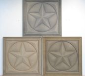Carved Limestone Texas Star Decorative Backsplash Tile 1 small