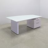 Custom Executive Office Desk, Tempered Glas Top - Avenue Curved Desk 2 small