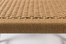 Walnut Or Maple Bench With Danish Paper Cord Seat 6 small