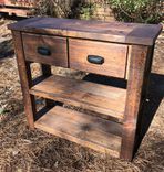 Pine Farmhouse Rustic Console Table Made From Rough Hewn Sugar Pine 3 small