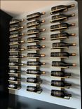 (Wall Mount / Blade Series) Single Bottle Label Facing Wine Display 6 small