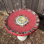 Full Size Mosaic Birdbath 2 small
