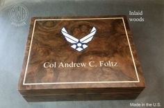 Handcrafted Inlaid Humidor With Free Shipping. 2 small
