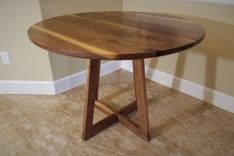 Custom Round Walnut Dining Table 4 small