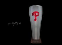 Crystallized Any Sports Team Logo Pilsner Glass Beer Bling European Crystals Bedazzled Phillies 3 small