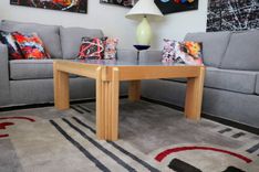 Unique One-Of-A-Kind Handmade Square Coffee Table 3 small