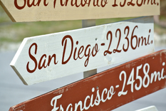 Rustic Directional Destination Wood Sign. Gift For Parents, Friends And Family. 6 small