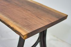 Live Edge Desk, Walnut Computer Desk, Desk With Metal Legs, Slab Desk, Handmade Office Desk 5 small