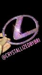 Lexus Crystallized Car Emblem Bling Genuine European Crystals Bedazzled 2 small