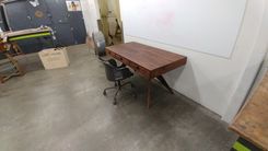 Mid-Century Modern Solid Walnut Three-Drawer Desk 4 small