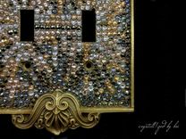 Custom Design Crystallized Wall Light Switch Plates Home Decor European Crystals Bedazzled 5 small