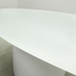 Oval Shape Custom Conference Table, Tempered Glass Top - Omaha Meeting Table 6 small