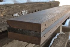 Walnut Mantel With Metal Inlay 3 small