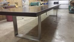 16' Custom Elite Walnut Table Stainless Steel Base 3 small