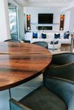 Dual Single Slab Claro Walnut Dining Table 4 small