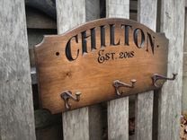 Coat Rack Hat Rack With Cast Iron Hooks 1 small