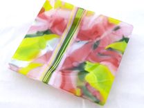 Fused Glass Coasters, Wine Bottle Coaster And Bottle Stopper - Alpha Kappa Alpha 2 small