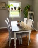 Grimmway Farmhouse Style Dining Table - White Farmhouse Dining Table 3 small