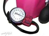 Crystallized Sphygmomanometer Blood Pressure Cuff Pink Medical Bling European Crystals Bedazzled 2 small