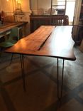 Reclaimed Wood Kissing Table, Hairpin Legs 2 small