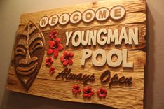 Custom Carved Home Signs, Pool Signs, Deck Signs, Custom Wood House Signs By Lazy River Studio 3 small