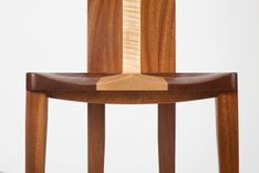 Dining Chairs Handmade In Solid Mahogany & Maple Wood, Available As Single Or Set Of "Gazelle" 4 small
