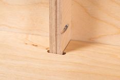 Baltic Birch Reception Desk With Carved Logo 3 small