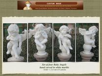 Set Of 4 Small Angel Sculpture 1 small