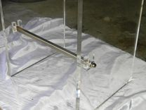 Acrylic Stool - Folded "Waterfall Edge" 3/4" Thick Clear Acrylic - Custom Sizing Available 5 small
