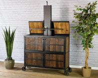 Rustic Tv Lift Cabinet. Vintage Industrial Pop Up Tv Cabinet. Modern Media Stand 2 small