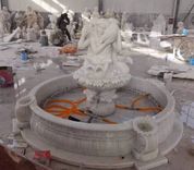 Marble Fountain of 3 Maidens W/ Round Base 3 small